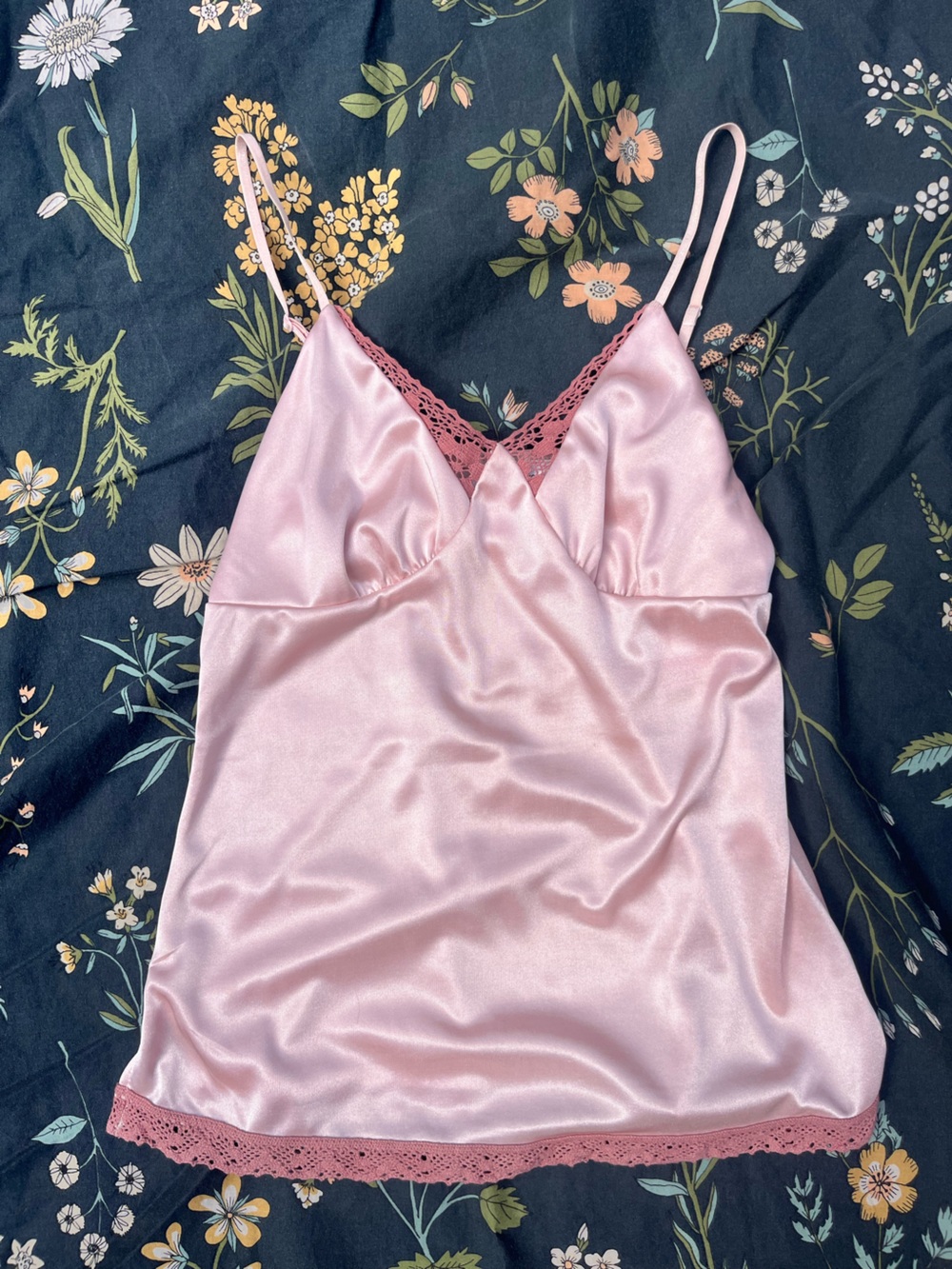 Pink Satin Lace-Trim Slip Dress - Women Intimates & Sleepwear